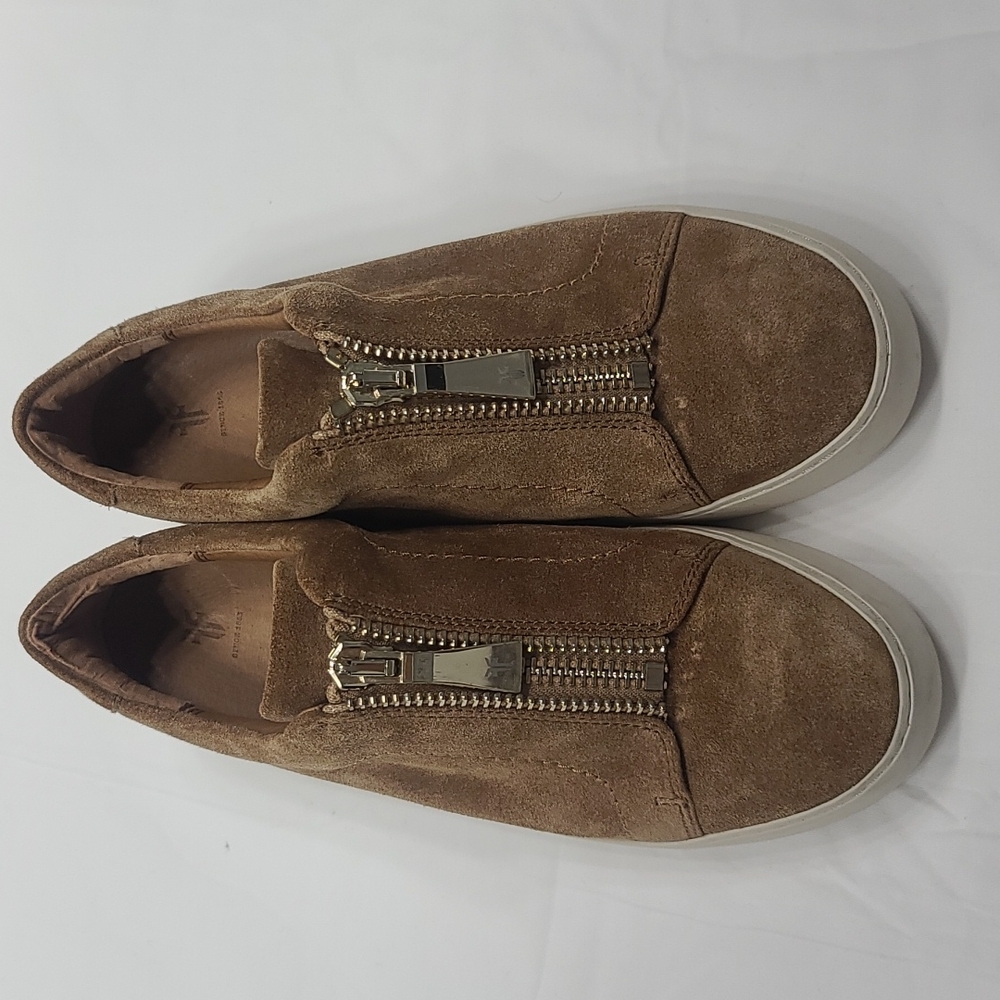 Frye Lena Suede Tan Fashion Women's Sneakers 8.5M